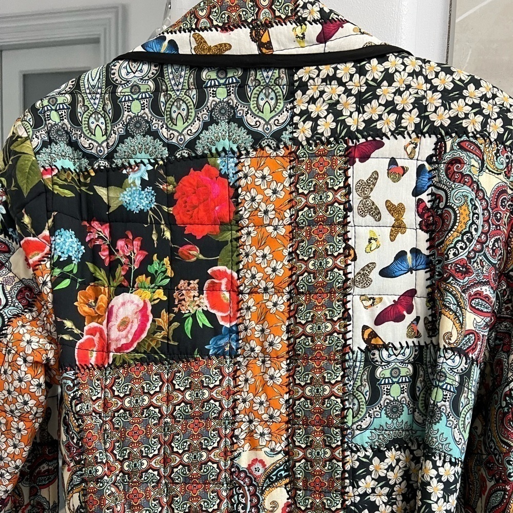 Alice + Olivia Moya Quilted Patchwork Coat - Picture 11 of 15